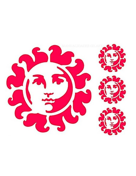 Plantilla stencil Soles Stamperia 20x15 cm para decoración solar con pintura