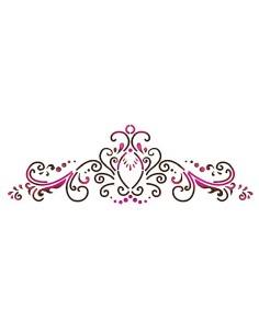 Plantilla stencil Ornamento Stamperia 38x15 cm KSB157 para estarcido