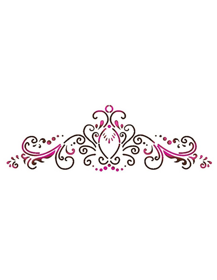 Plantilla stencil Ornamento Stamperia 38x15 cm KSB157 para estarcido