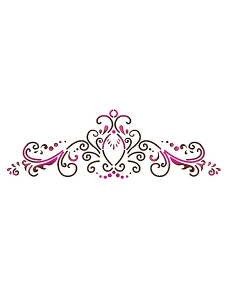 Plantilla stencil Ornamento Stamperia 38x15 cm KSB157 para estarcido