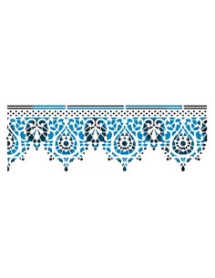 Plantilla stencil Cenefa Mosaicos Stamperia 38x15 cm KSB158 para estarcido