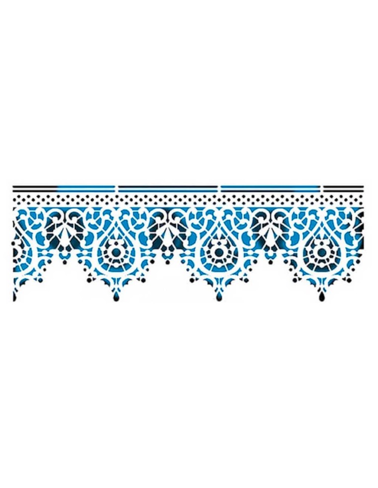 Plantilla stencil Cenefa Mosaicos Stamperia 38x15 cm KSB158 para estarcido