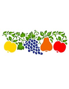 Plantilla stencil Frutas Stamperia 38x15 cm KSB54 para estarcido