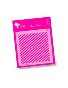 Plantilla stencil Amelie Rayas Diagonales 15x15 cm para estarcido