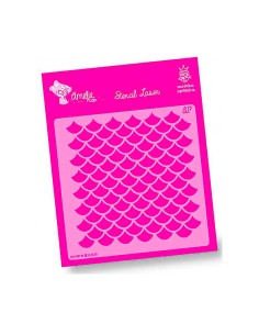 Plantilla stencil Amelie Fondo Escamas 20x20 cm para estarcido