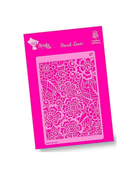 Plantilla stencil Amelie Floral 20x30 cm para manualidades y decoración