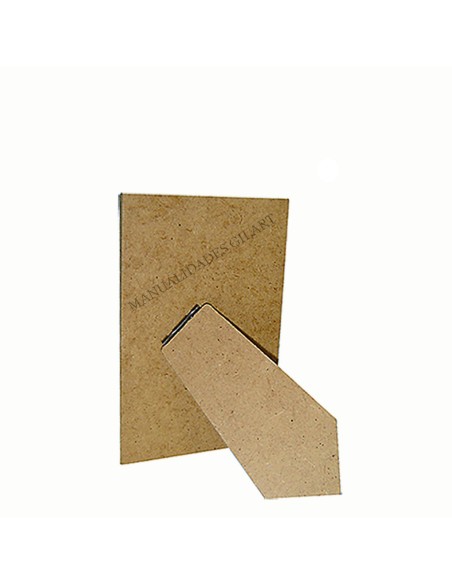 Traseras portafotos de DM grueso 2 mm para marcos DIY 10x15 cm con pie y colgador