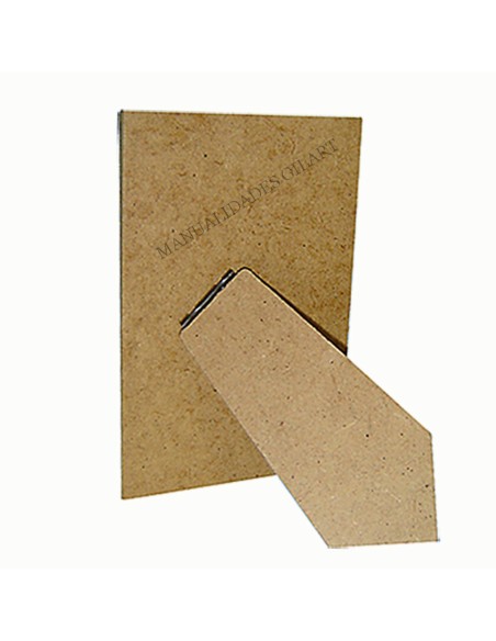 Traseras portafotos de DM grueso 2 mm para marcos grandes de 20x25 cm con pie y colgador