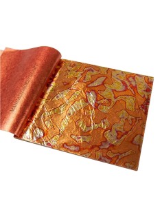 Pan de oro imitación variegato rojo 25 hojas 14x14 cm para dorado