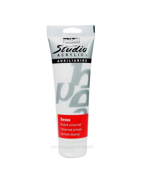 Tubo de gesso blanco universal Pebeo Studio Acrílico de 250 ml