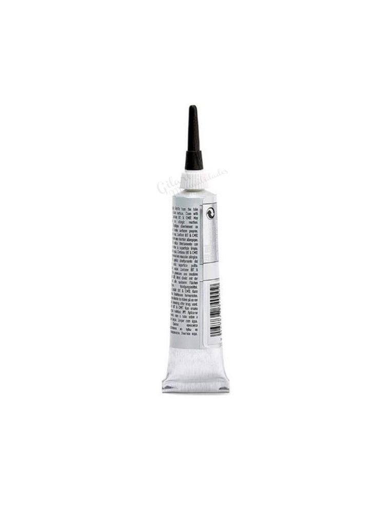 Vista posterior del tubo de plomo líquido Cerne Relief Pebeo plata de 20 ml