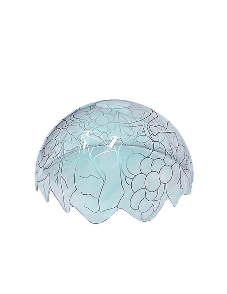 Pantalla cúpula transparente con patrón Art Deco predibujado para pintar