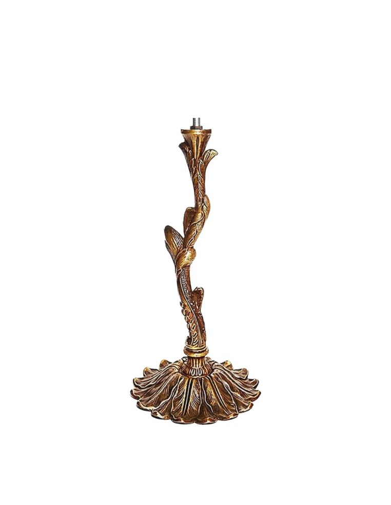 Pie de lámpara de zamak motivo árbol 28 cm en acabado bronce antiguo