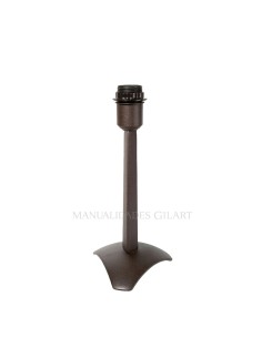 Pie de lámpara triángulo zamak marrón 27 cm para sobremesa y tulipas