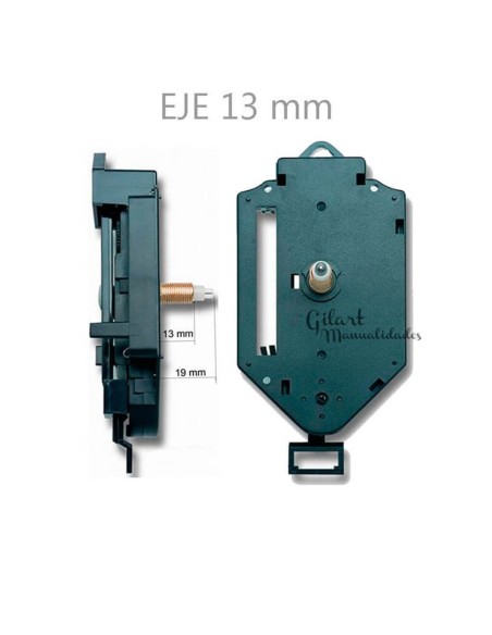 Mecanismo de cuarzo para reloj de péndulo sin péndulo con eje de 13 mm