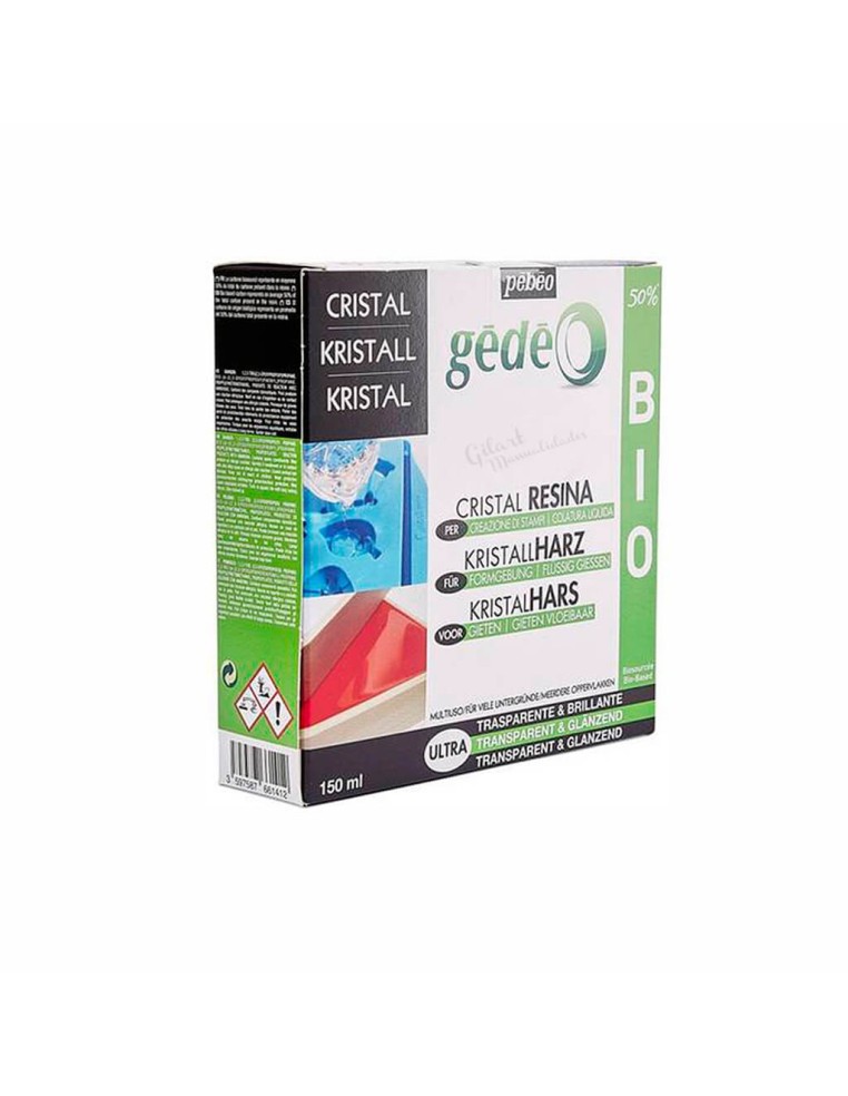 Detalle del kit de resina cristal Pébéo Gédéo 150 ml para moldeado y vertido