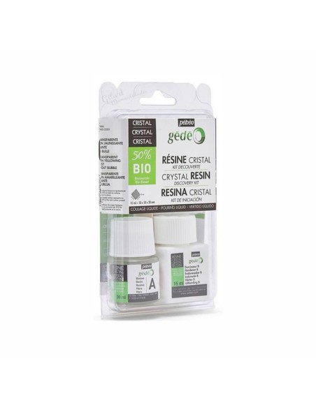 Detalle del kit de resina cristal Pébéo Gédéo 45 ml para pequeñas creaciones