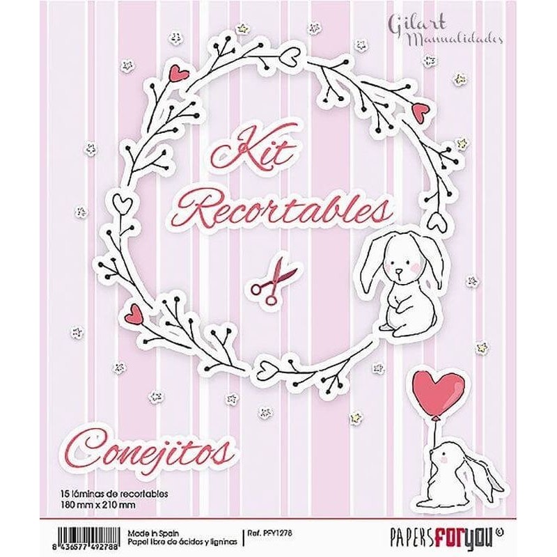 Kit recortables conejitos paper for you pfy-1278