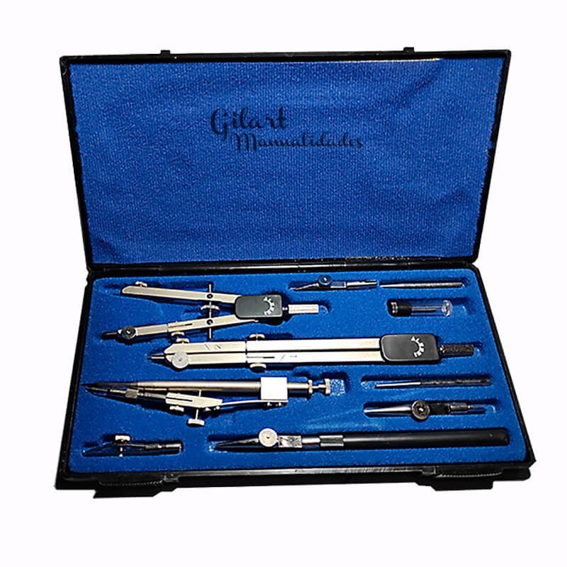 Compás articulado Mec Alessi 6/a estuche 10 pzas