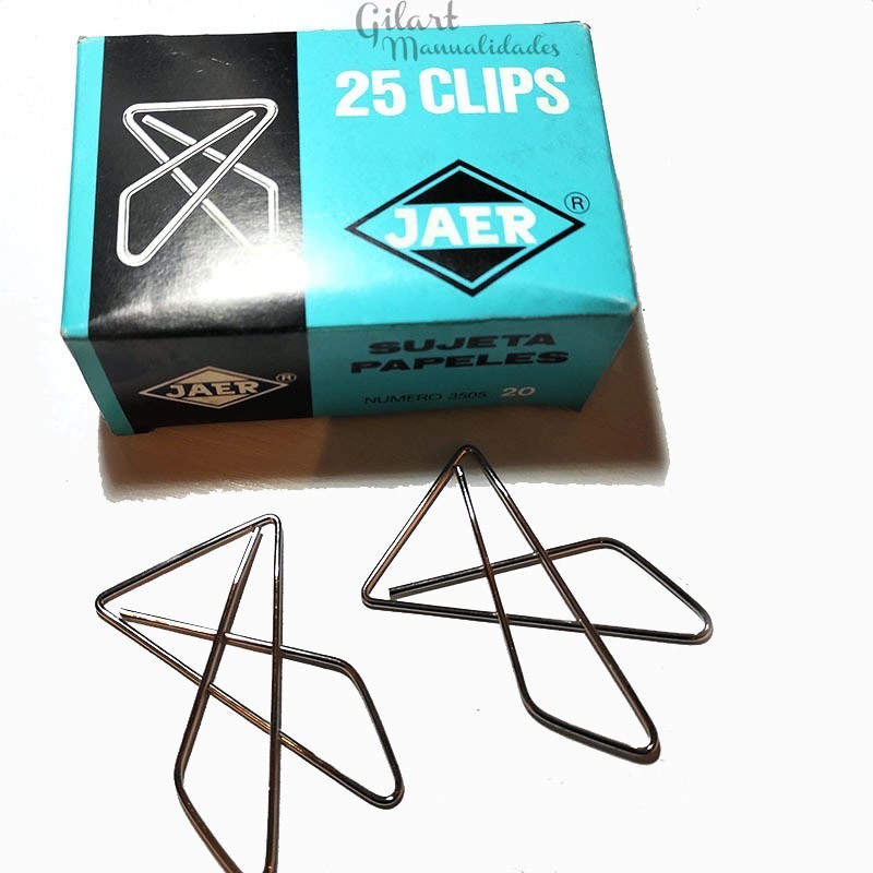 Clips Jaer mariposa cromados 65x40 mm caja 25