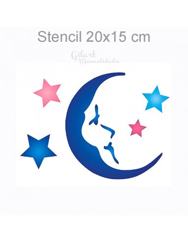 Stencil Stamperia KSD75 Luna: Diseños Creativos