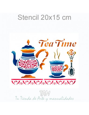The Stencil Stamperia KSD132 Tea Time: The Enchanted.