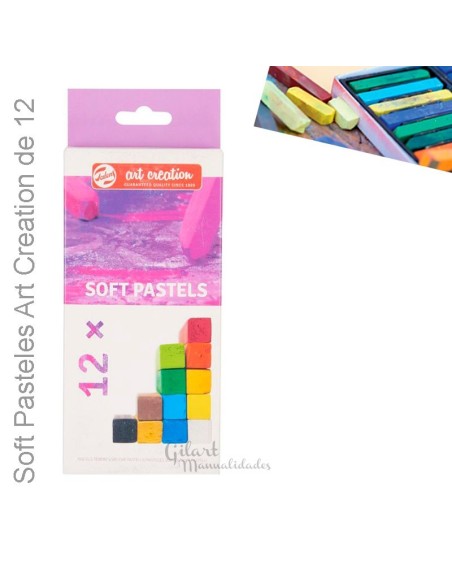 Set de pasteles suaves Talens Art Creation 12 barritas cuadradas vibrantes