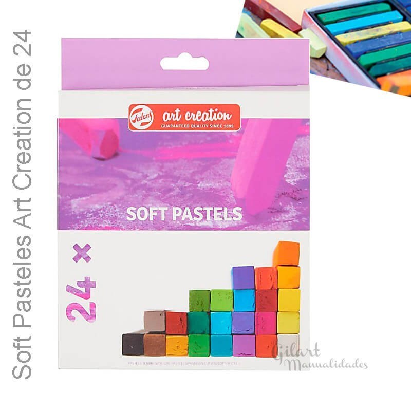 Set de pasteles suaves Talens Art Creation 24 barritas cuadradas vibrantes