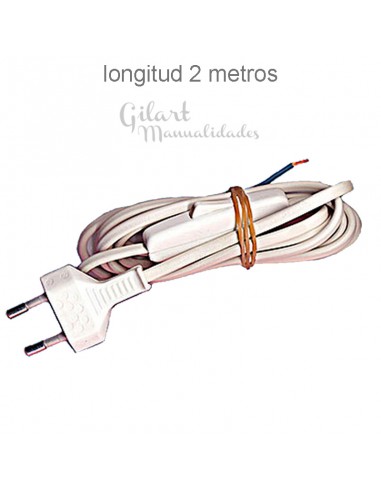 Ilumina tus creaciones con nuestros cables color blanco de 2 m. ¡Conecta la creatividad con Gilart Manualidades! ✨