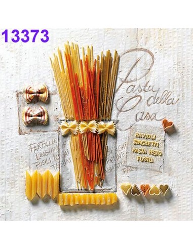 Disfruta de la creatividad con servilletas espaguetis 33x33 cm.