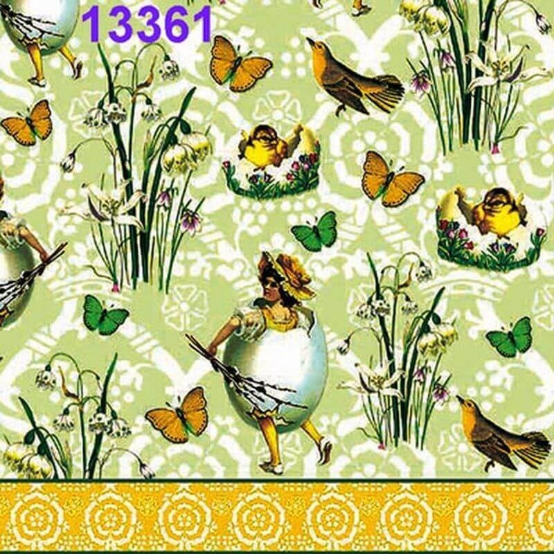 Servilletas decoupage flores y mariposas 33x33 cm