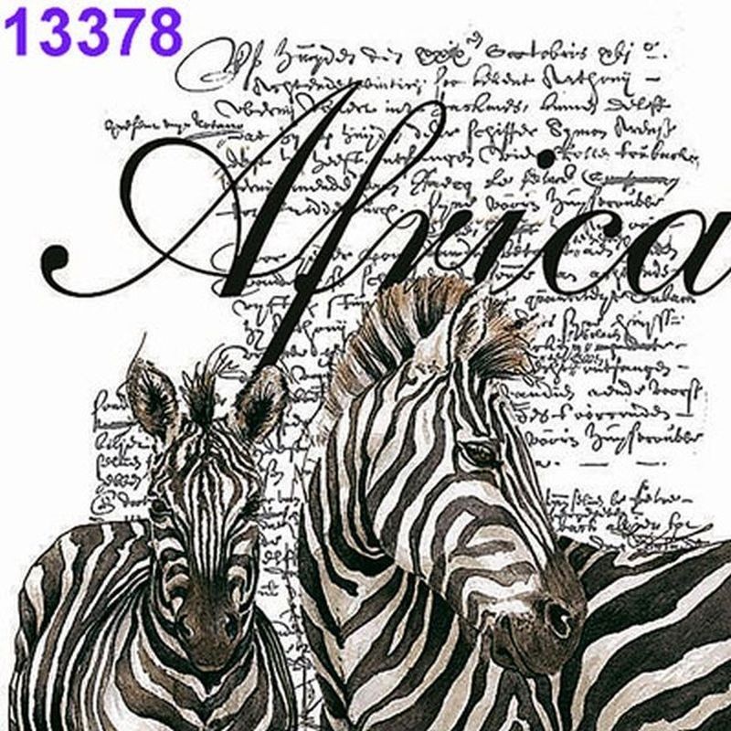 Servilletas decoupage cebras áfrica 33x33 cm