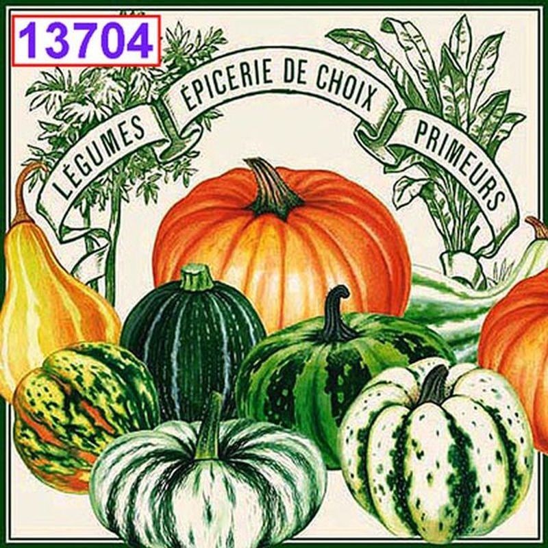 Servilletas decoupage calabaza 33x33 cm