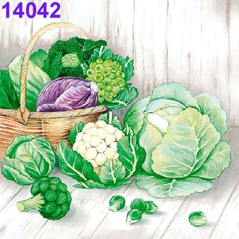 Servilletas decoupage verduras 33x33 cm