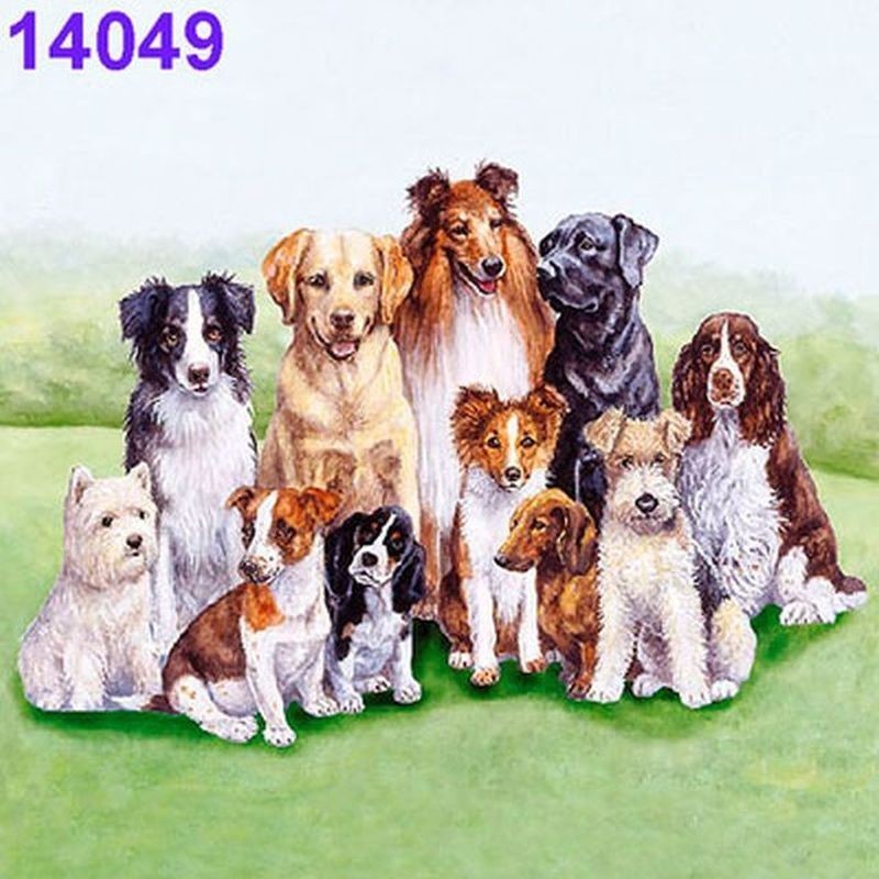 Servilletas decoupage perros 33x33 cm