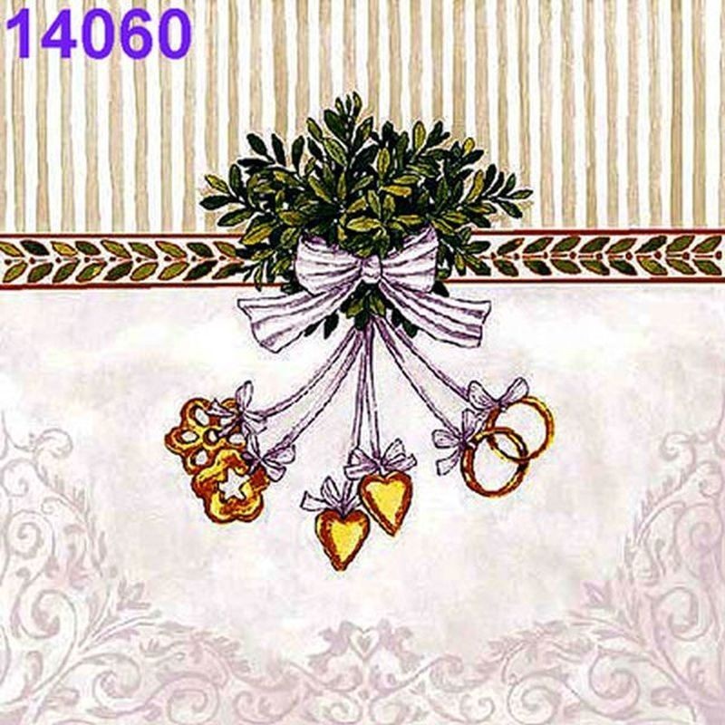 Servilletas decoupage anillos boda 33x33 cm