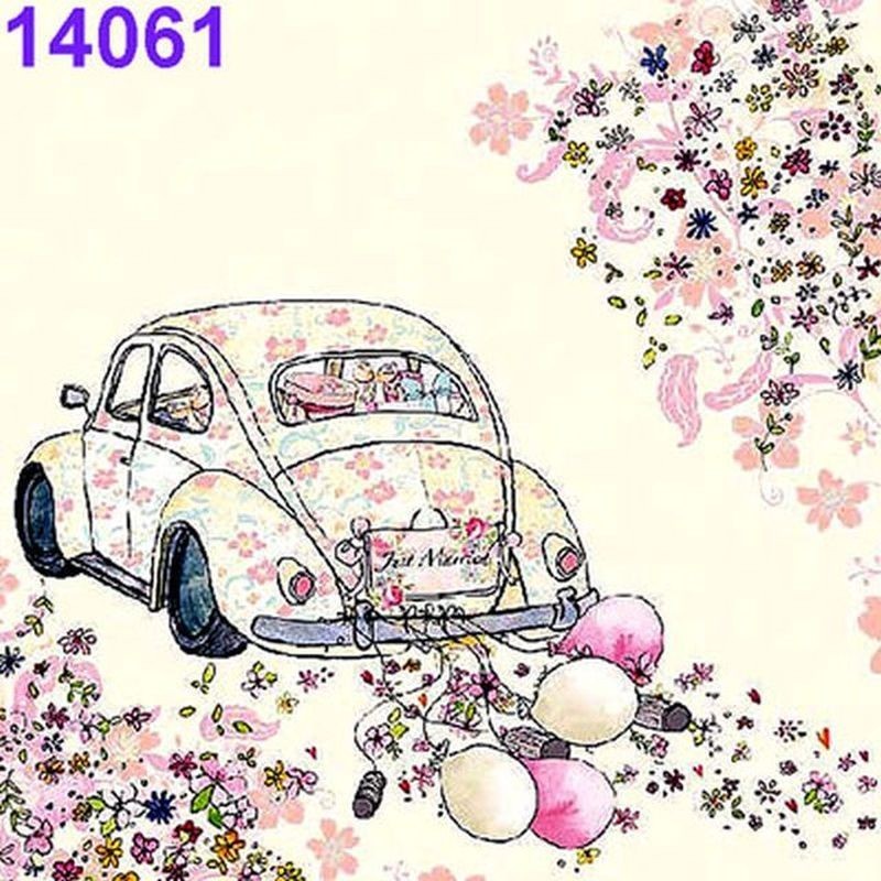 Servilletas decoupage recién casados 33x33 cm