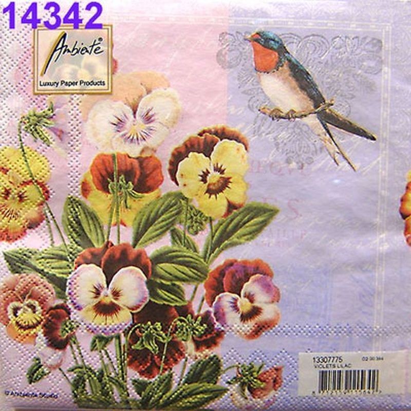 Servilletas decoupage pensamientos jilguero 33x33 cm
