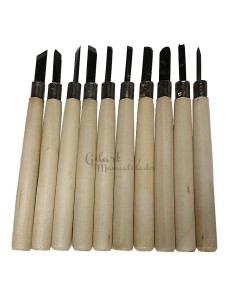 Gubias para Madera para Principiantes - Kit de 10 herramientas de Tallado.