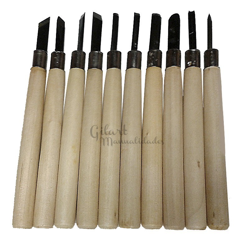 Gubias para madera para principiantes - kit de 10 herramientas