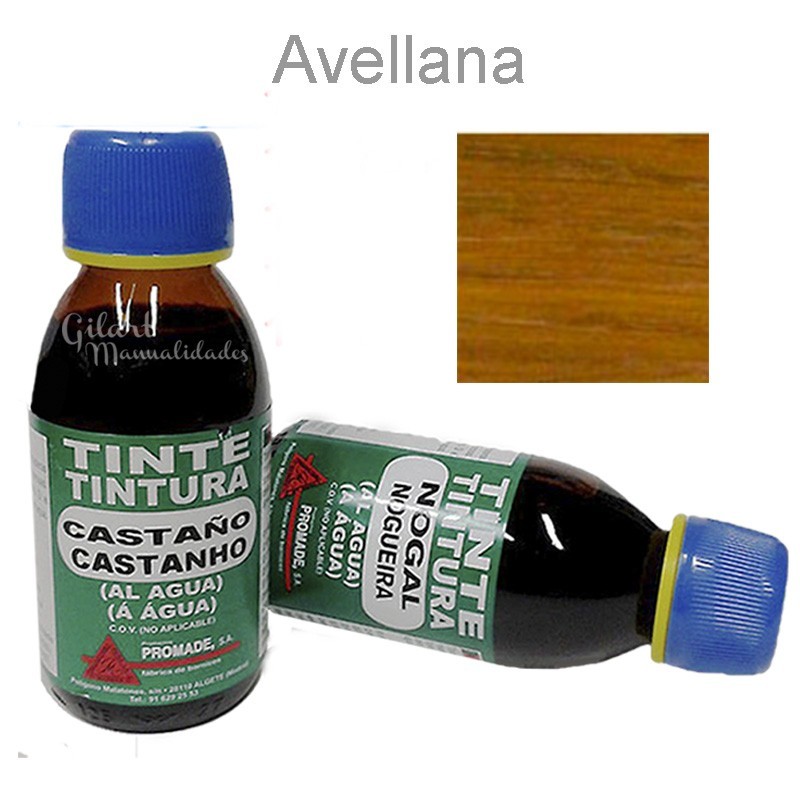 Tinte al agua Caoba 125 ml para madera, acabado profesional Promade