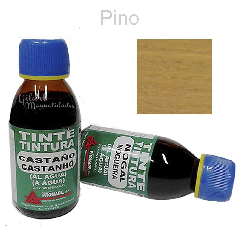 Tinte al agua Caoba 125 ml para madera, acabado profesional Promade