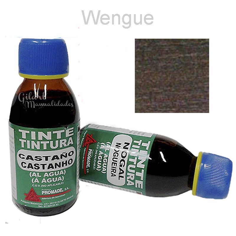 Tinte al agua Caoba 125 ml para madera, acabado profesional Promade