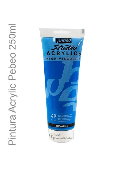 Acrílico Pébéo Studio High Viscosity Azul. Ideal para crear