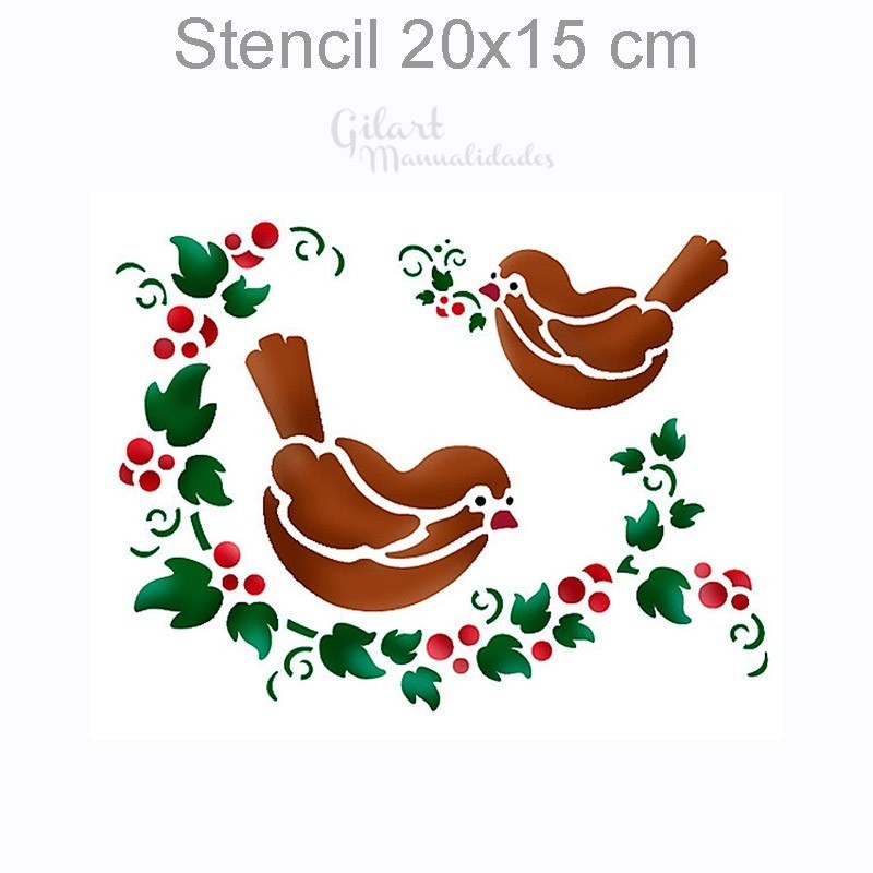 Stencil plantillas Stamperia KSD117 Pajaritos