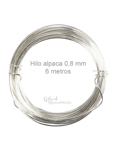 Alambre Alpaca 0,8 mm 6 m, ideal para bisutería y manualidades