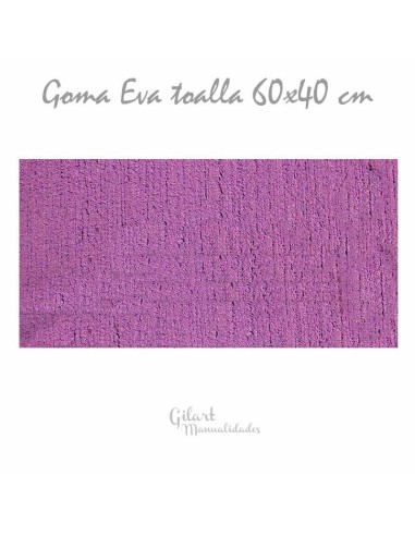 Goma Eva toalla 60x40 cm, en un hermoso tono amarillo, ideal para agregar un toque brillante a tus manualidades.