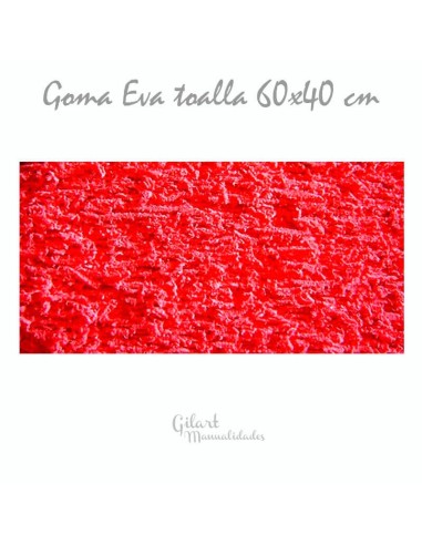 Goma Eva toalla 60x40 cm, en un hermoso tono amarillo, ideal para agregar un toque brillante a tus manualidades.
