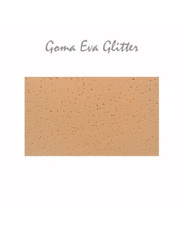 Goma Eva glitter suave, amarilla 60x40 cm, flexible, recortable y lavable.