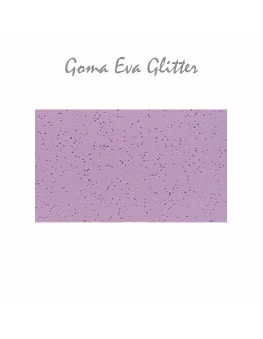 Goma Eva glitter suave, amarilla 60x40 cm, flexible, recortable y lavable.